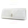 White Silk Wedding Crystal/ Rhinestone Handbags #LDB03160235