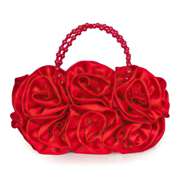 Black Silk Wedding Flower Handbags #LDB03160238