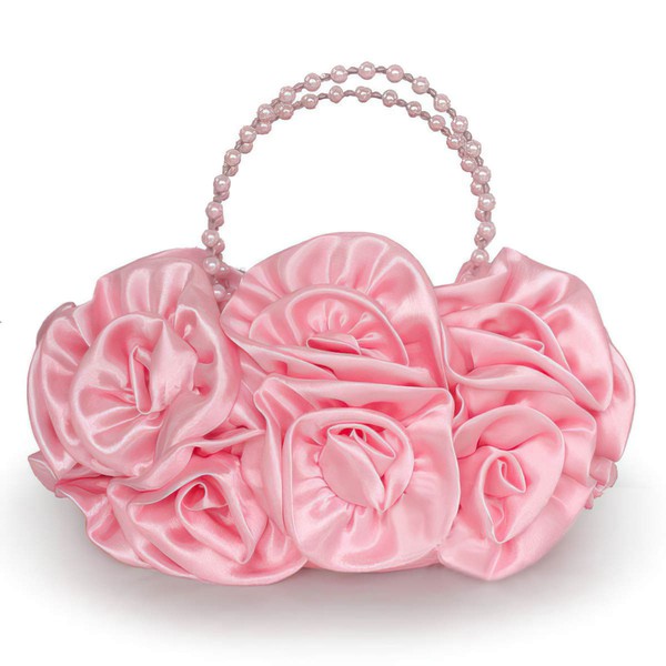 Black Silk Wedding Flower Handbags #LDB03160238