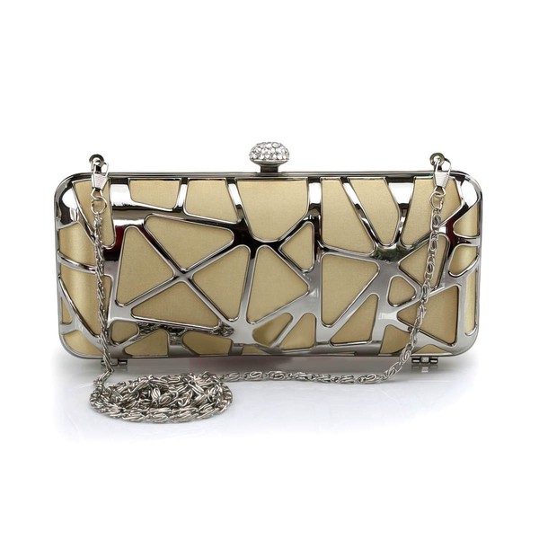 Silver Silk Wedding Metal Handbags #LDB03160242