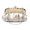Black Silk Wedding Imitation Pearl Handbags #LDB03160248