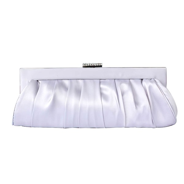 Silver Silk Ceremony & Party Crystal/ Rhinestone Handbags #LDB03160251