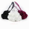 Black Silk Wedding Ruffles Handbags #LDB03160255