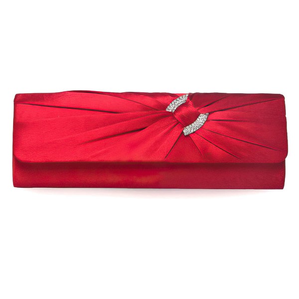 Red Silk Wedding Crystal/ Rhinestone Handbags #LDB03160263