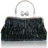 Black Sequin Wedding Metal Handbags #LDB03160265