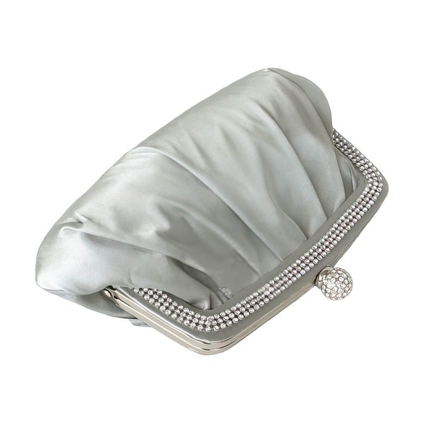 Silver Silk Wedding Crystal/ Rhinestone Handbags #LDB03160276