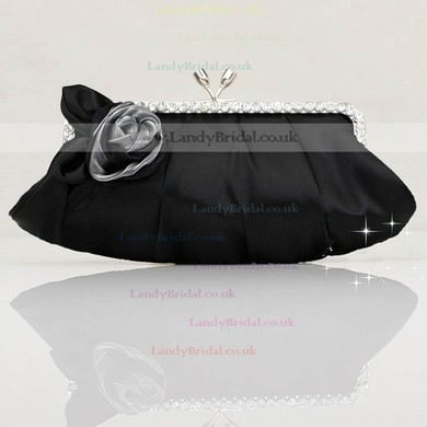 Black Silk Wedding Flower Handbags #LDB03160277