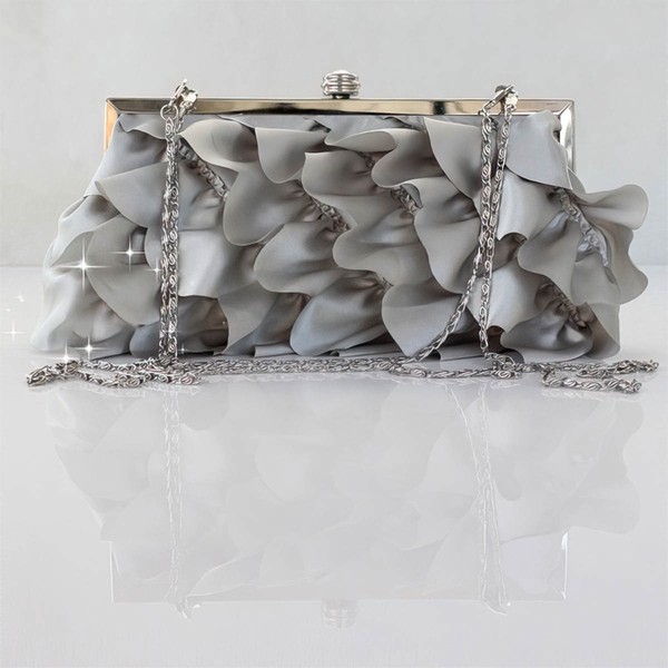 Black Silk Wedding Metal Handbags #LDB03160278