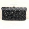 Black Silk Ceremony & Party Crystal/ Rhinestone Handbags #LDB03160281