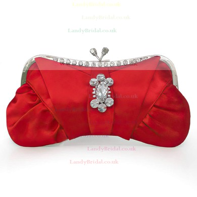 Black Silk Wedding Crystal/ Rhinestone Handbags #LDB03160287
