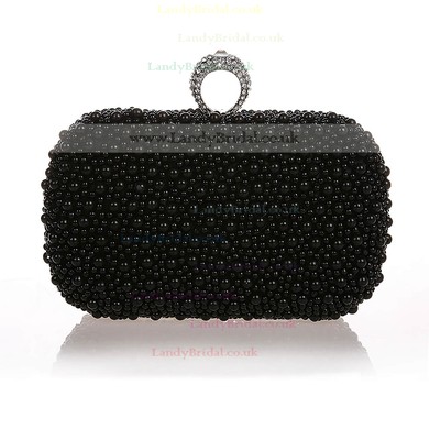 Black Pearl Wedding Crystal/ Rhinestone Handbags #LDB03160292