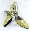 Women's Sparkling Glitter with Buckle Crystal Stiletto Heel Closed Toe Pumps #LDB03030009