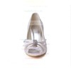 Women's Satin with Crystal Stiletto Heel Peep Toe Pumps #LDB03030010