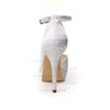 Women's Satin with Buckle Beading Stiletto Heel Pumps Peep Toe Platform #LDB03030013
