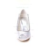 Women's Satin with Crystal Stiletto Heel Peep Toe Pumps #LDB03030015