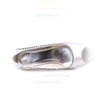 Women's Satin with Crystal Stiletto Heel Peep Toe Pumps #LDB03030015