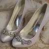 Women's Leatherette with Crystal Stiletto Heel Pumps Closed Toe #LDB03030021