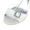 Women's Satin with Buckle Crystal Wedge Heel Pumps Sandals Wedges #LDB03030029