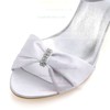 Women's Satin with Buckle Crystal Stiletto Heel Pumps Sandals #LDB03030030
