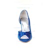 Women's Satin   Spool Heel Pumps Peep Toe #LDB03030034