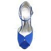 Women's Satin with Buckle Stiletto Heel Pumps Peep Toe Platform #LDB03030041