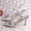 Women's Satin with Imitation Pearl Stiletto Heel Pumps Sandals Slingbacks #LDB03030079