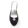 Women's Satin with Bowknot Crystal Stiletto Heel Sandals Peep Toe Slingbacks #LDB03030098