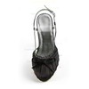 Women's Satin with Buckle Bowknot Stitching Lace Kitten Heel Closed Toe Sandals Slingbacks #LDB03030123