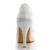 Women's Satin with Rhinestone Crystal Stiletto Heel Pumps Peep Toe Platform #LDB03030130