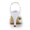 Women's Satin with Crystal Stiletto Heel Pumps Closed Toe Slingbacks #LDB03030143
