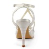 Women's Satin with Buckle Imitation Pearl Beading Stiletto Heel Sandals Peep Toe Slingbacks #LDB03030162