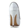 Women's Satin with Crystal Stiletto Heel Platform Peep Toe Pumps #LDB03030179