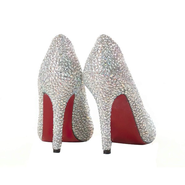 Women's Multi-color Suede Pumps/Closed Toe with Crystal