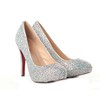 Women's Multi-color Suede Pumps/Closed Toe/Platform with Crystal #LDB03030196