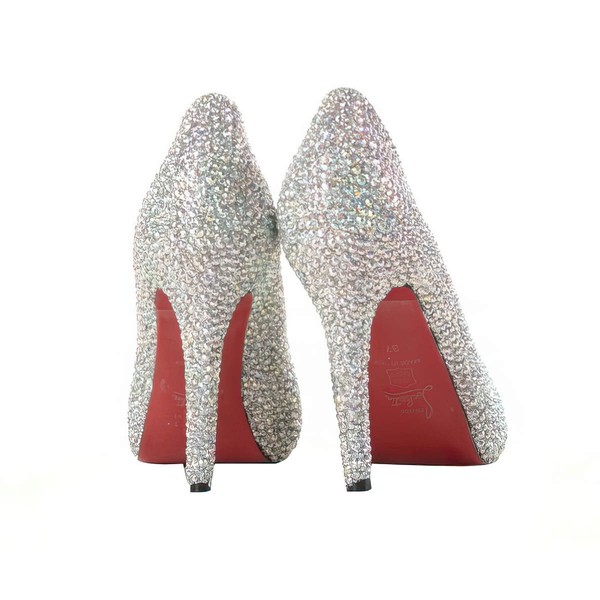 Women's Multi-color Suede Pumps/Closed Toe with Crystal #LDB03030208