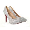 Women's Multi-color Suede Pumps/Closed Toe with Crystal #LDB03030208