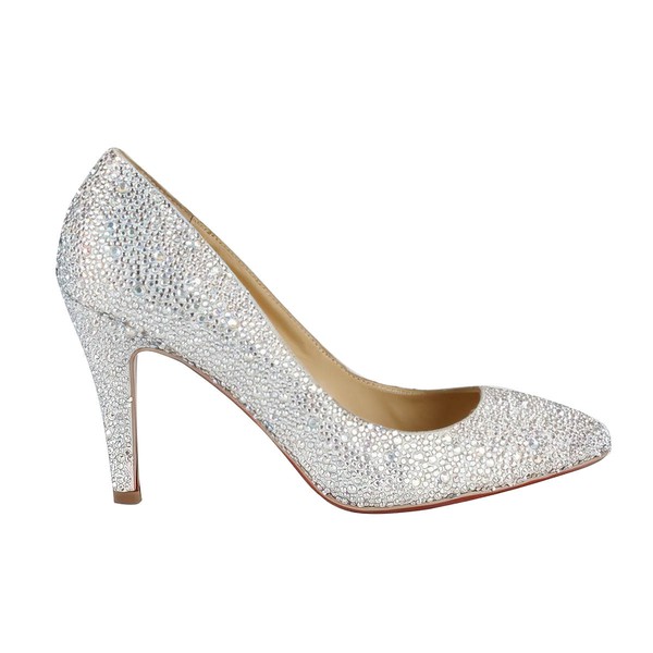 Women's Multi-color Suede Closed Toe/Pumps with Crystal #LDB03030210
