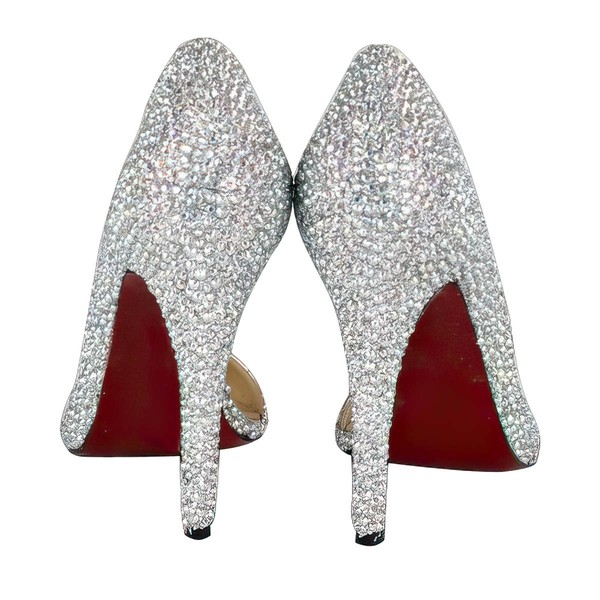 Women's Multi-color Suede Closed Toe/Pumps with Crystal Heel/Crystal