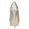 Women's Ivory Satin Pumps/Peep Toe/Platform with Crystal #LDB03030233