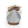 Women's Silver Suede Closed Toe/Flats with Sequin/Crystal/Others #LDB03030245