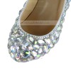 Women's Multi-color Patent Leather Pumps/Closed Toe with Crystal/Crystal Heel #LDB03030260