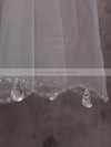 Two-tier Ivory Fingertip Bridal Veils with Sequin/Rhinestones #LDB03010068