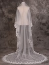 One-tier Ivory Cathedral Bridal Veils with Applique #LDB03010070