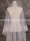 One-tier Ivory Cathedral Bridal Veils with Lace #LDB03010076