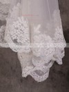 One-tier Ivory Cathedral Bridal Veils with Lace #LDB03010080