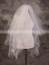 Two-tier Ivory Elbow Bridal Veils with Sequin/Satin Flower #LDB03010082