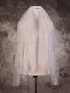 Two-tier Ivory Fingertip Bridal Veils with Faux Pearl #LDB03010083