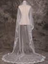 One-tier Ivory Chapel Bridal Veils with Applique #LDB03010087