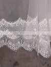 One-tier Ivory Chapel Bridal Veils with Applique #LDB03010088