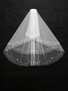 Two-tier White/Ivory Elbow Bridal Veils with Beading/Sequin #LDB03010105
